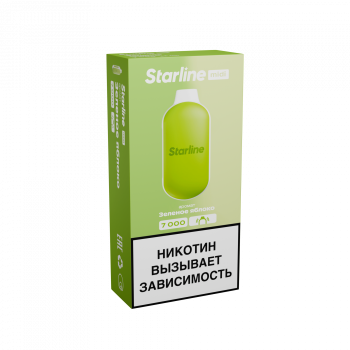 Эл. сиг. DARKSIDE STARLINE 7000 Миди Зеленое яблоко, 11мл,  2 %