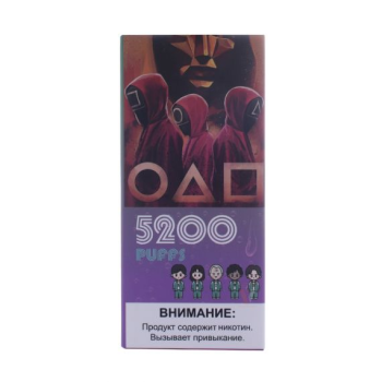 Эл. сиг. R AND M Squid Box 5200 Strawberry Kiwi 2 %