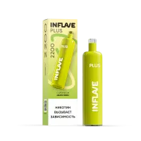 INFLAVE PLUS 2200 Зеленое яблоко, зеленый чай (2200 затяжек) МРК