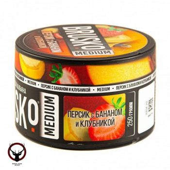 BRUSKO MEDIUM Персик с бананом и клубникой 250гр МРК