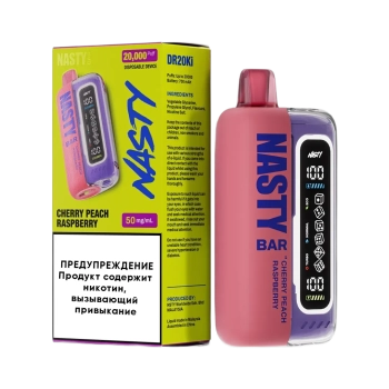 Эл. сиг. NASTY BAR XL DR20Ki 20000 Cherry Peach Raspberry / Вишня, персик, малина 2 %
