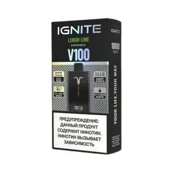 Эл. сиг. IGNITE V 100 10000 Lemon Lime / Лимон лайм  2 %