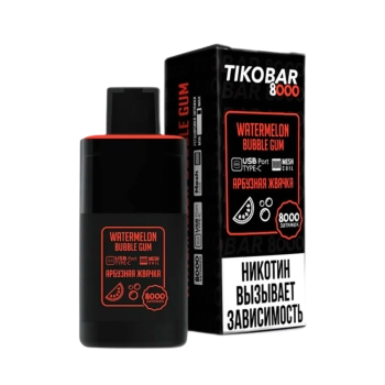 Эл. сиг. TIKOBAR 8000 Watermelon Bubble Gum (Арбузная Жвачка) 2 %