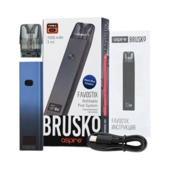 Устройство BRUSKO FAVOSTIX 1000 mAh, Зеленый градиент (бирюзовый)