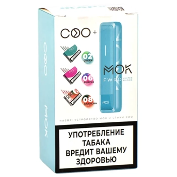 Устройство MOK лазурный бриз + стики COO (ментол, черника, арбуз)