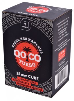 Уголь для кальяна Qoco Turbo (Коко турбо) 25 мм