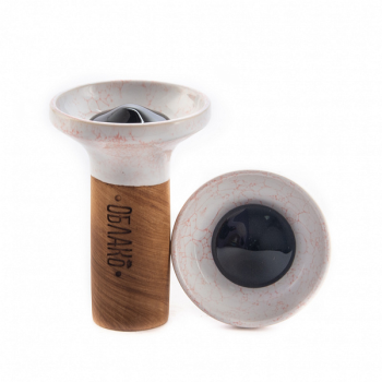 Чашка Облако Flow black on white-red marble