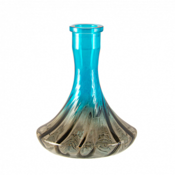 Колба Daly бирюзово-дымчатая рифлёная (с бортом)