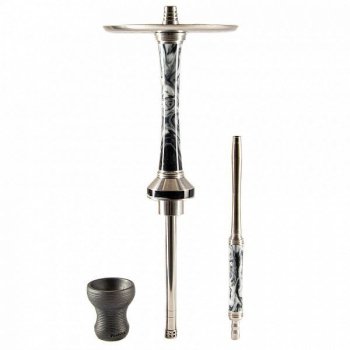 Кальян Tortuga Рейнджер PRO чёрно-белый (без колбы)