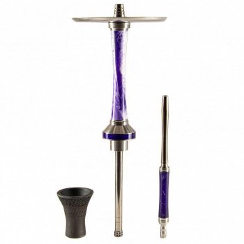 Кальян Tortuga Рейнджер PRO фиолетово-белый (без колбы)