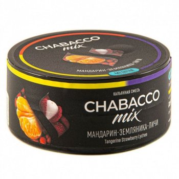 Табак для кальяна Chabacco Mix MEDIUM Tangerine Strawberry Lychee 25гр
