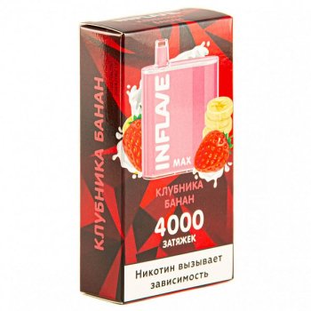 INFLAVE MAX Клубника-Банан (4000 затяжек)