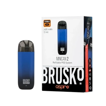 Электронная система BRUSKO Minican 2 (400 mAh) чёрно-синий градиент