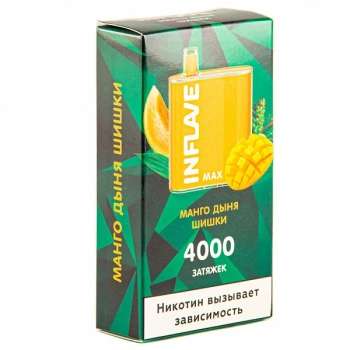 INFLAVE MAX Манго-Дыня-Шишки (4000 затяжек)