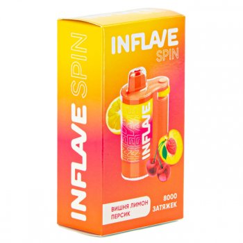 Электронная сигарета INFLAVE SPIN Вишня лимон персик (8000 затяжек)