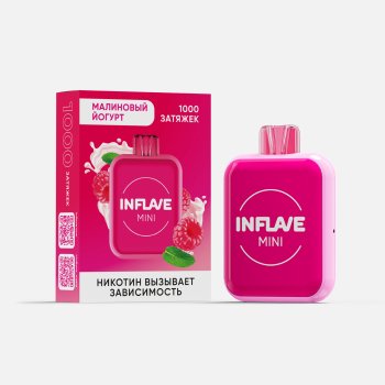 Электронная сигарета INFLAVE MINI Малиновый йогурт (1000 затяжек)