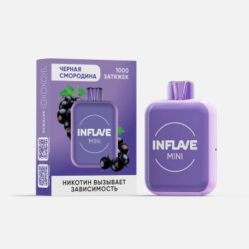 Электронная сигарета INFLAVE MINI Чёрная смородина (1000 затяжек)