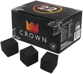 Уголь Crown кокосовый 24 шт (22 мм)