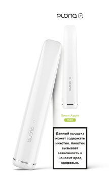 Электронная сигарета PLONQ PLUS Зелёное яблоко (1500 затяжек) 20 мг