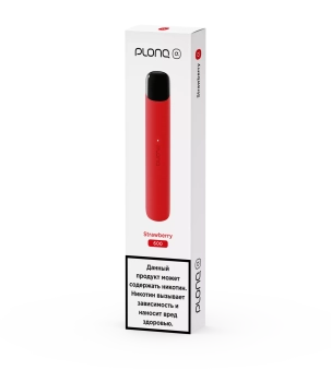 Электронная сигарета PLONQ ALPHA Клубника (600 затяжек) 20 мг