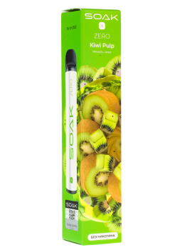 SOAK X ZERO Kiwi pulp 1500 затяжек (без никотина) МРК
