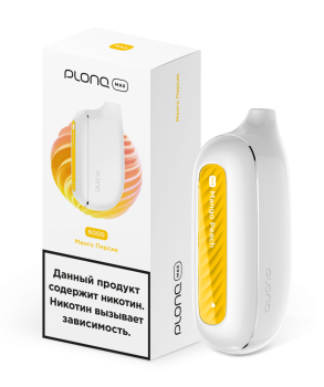 Электронная сигарета PLONQ MAX Манго персик (6000 затяжек) 20 мг