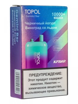 TOPOL GEMINI BAR Blueberry Yogurt | Grapes Ice (2 вкуса, 10000+ затяжек)