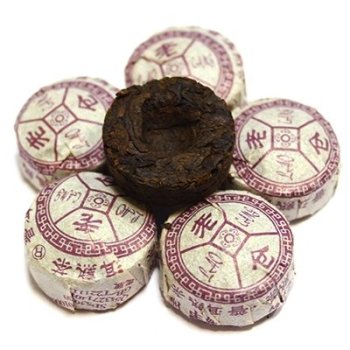 Чай Пуэр Шу Тоу Ча c рисовыми листьями (арт.xtc005), 500 гр.