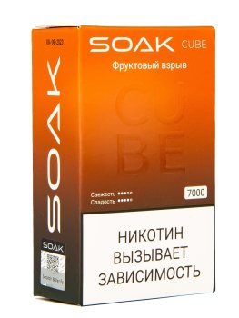 Электронная сигарета SOAK CUBE Фруктовый взрыв 7000 затяжек