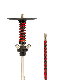 Кальян MAMAY CUSTOMS Coilover Micro чёрно-красный сплеш (без колбы)