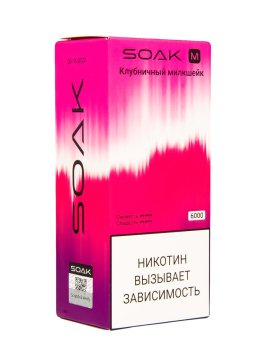 Электронная сигарета SOAK M Strawberry Cream Dream 6000 затяжек