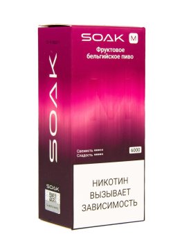 Электронная сигарета SOAK M Fruit Belgian Beer 6000 затяжек