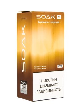 Электронная сигарета SOAK M Cinnamon Bun 6000 затяжек