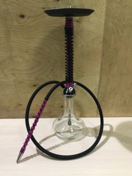 Кальян MAMAY CUSTOMS Coilovers MINI чёрно-фиолетовый (без колбы) гр. космос