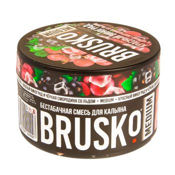 Табак для кальяна BRUSKO MEDIUM Красный виноград и чёрная смородина со льдом 250гр