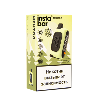 Электронная сигарета PLONQ INSTABAR Ментол (10000 затяжек) 20 мг