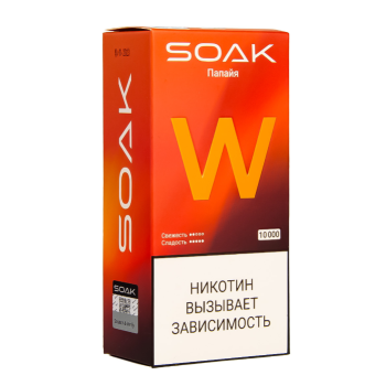 Электронная сигарета SOAK W Папайя 10000 затяжек