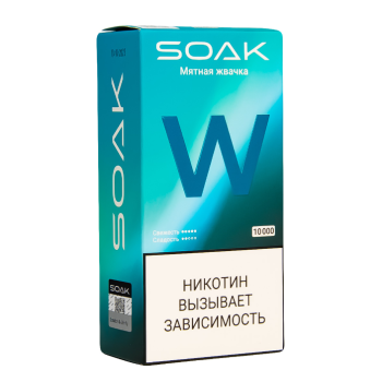 Электронная сигарета SOAK W Мятная жвачка 10000 затяжек