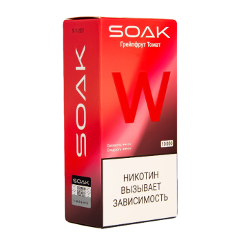 Электронная сигарета SOAK W Грейпфрут томат 10000 затяжек