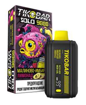 Электронная сигарета TIKOBAR SOLO Малиново-Имбирный Лимонад 9000 затяжек