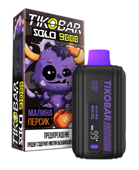 Электронная сигарета TIKOBAR SOLO Малина Персик 9000 затяжек