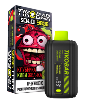 Электронная сигарета TIKOBAR SOLO Клубника Киви Жвачка 9000 затяжек