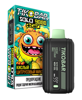 Электронная сигарета TIKOBAR SOLO Кислый Цитрусовый Микс 9000 затяжек