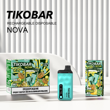 Электронная сигарета TIKOBAR NOVA Кислый цитрусовый микс 10000 затяжек