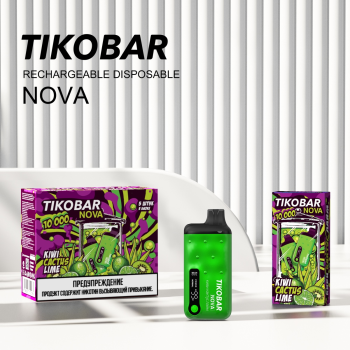 Электронная сигарета TIKOBAR NOVA Киви кактус лайм 10000 затяжек