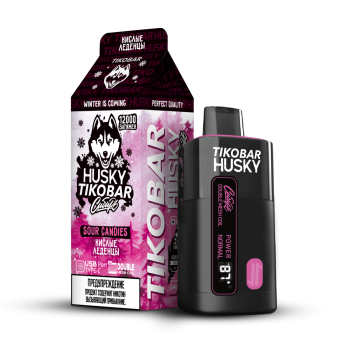 Электронная сигарета TIKOBAR HUSKY Сибирь Кислые леденцы 12000 затяжек