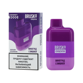 Электронная сигарета BRUSKO LONGPARTY Виноград и вишня (9000 затяжек)