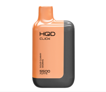 Электронная сигарета HQD CLICK Устройство + картридж Кислые мармеладные червячки (5500 затяжек)