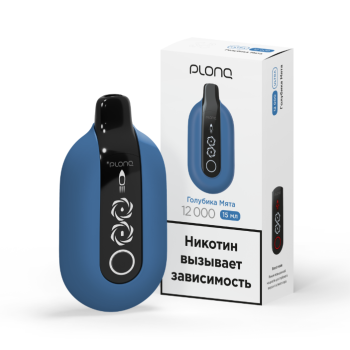 Электронная сигарета PLONQ ULTRA Голубика мята (12000 затяжек) 20 мг