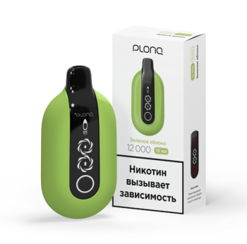 Электронная сигарета PLONQ ULTRA Зелёное яблоко (12000 затяжек) 20 мг